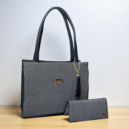 Bolsa blanca TITA elegante con estrellas holográficas, cartera a juego, ideal regalo