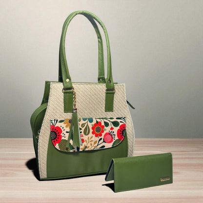 Bolsa artesanal LAURA negra con bordado colorido, elegante, amplia, resistente, ideal revender