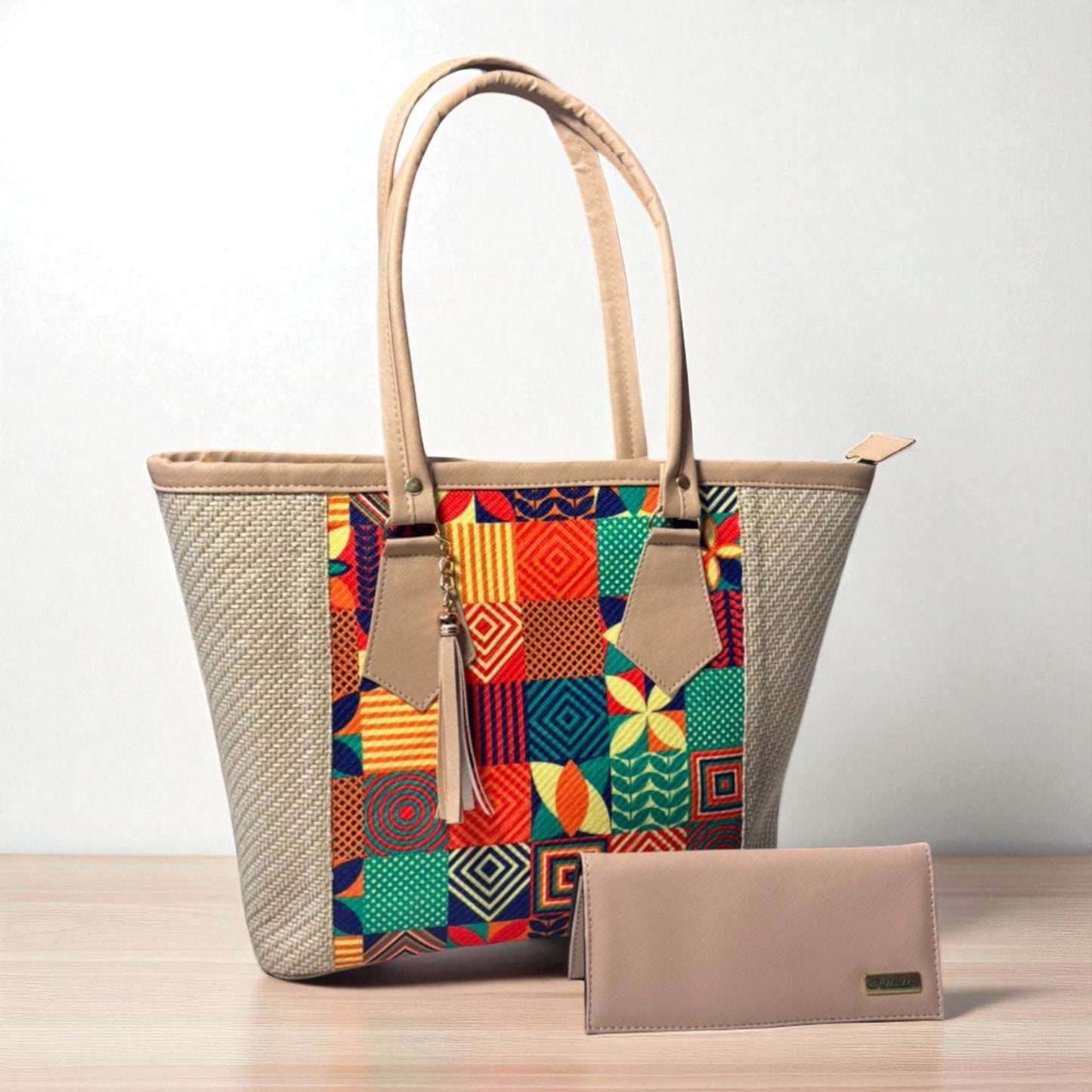 Bolsa artesanal YAMILETH verde con flores bordadas, elegante, espaciosa, ideal para revender 🌿👜