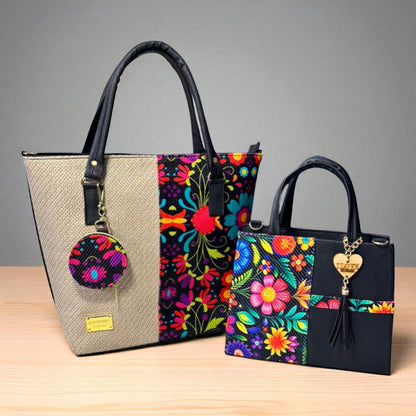 Dúo de bolsas de material sintetico alta caludad mamá e hija