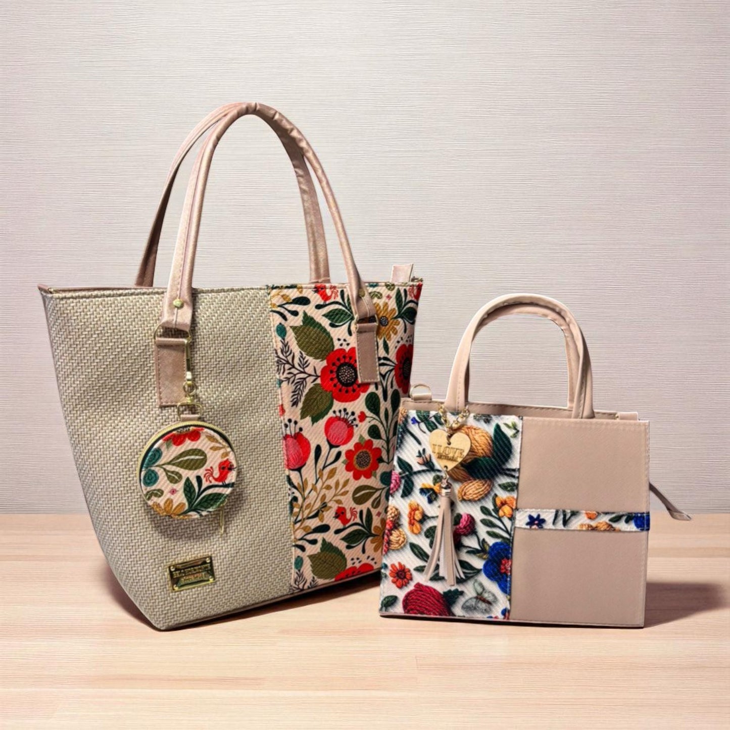 Dúo de bolsas de material sintetico alta caludad mamá e hija