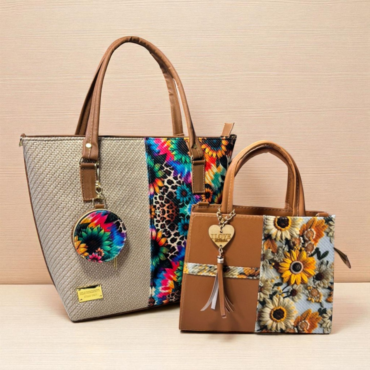 Dúo de bolsas de material sintetico alta caludad mamá e hija