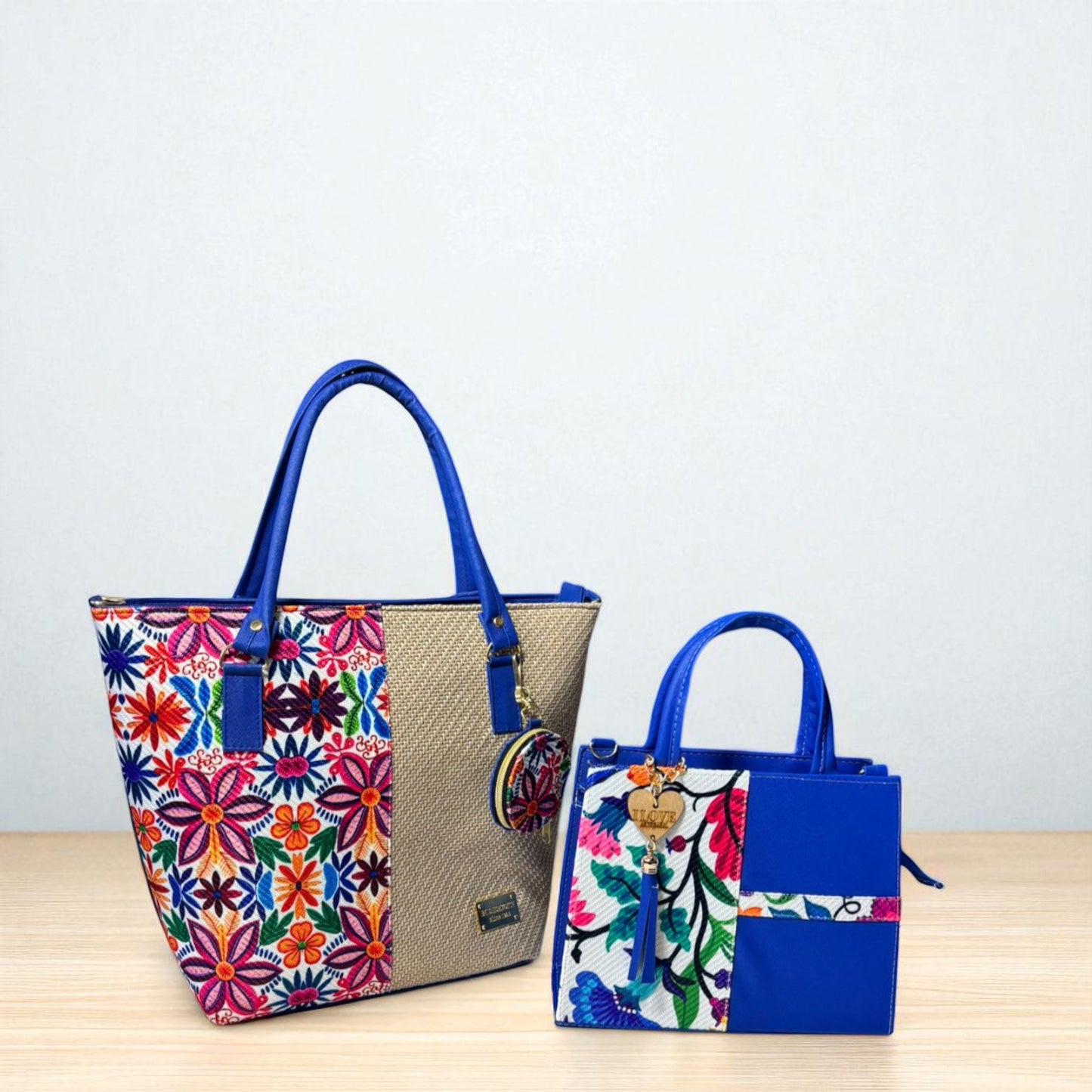 Dúo de bolsas de material sintetico alta caludad mamá e hija