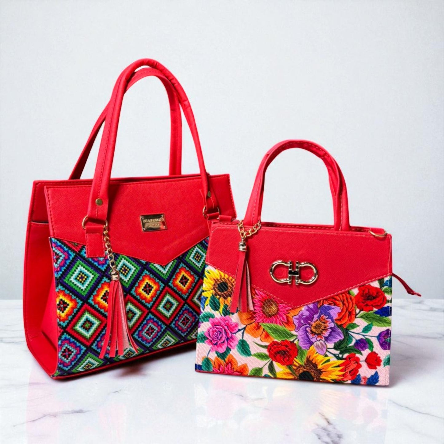 Dúo de bolsas de material sintetico alta caludad mamá e hija