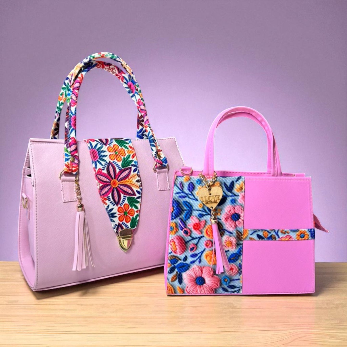 Dúo de bolsas de material sintetico alta caludad mamá e hija