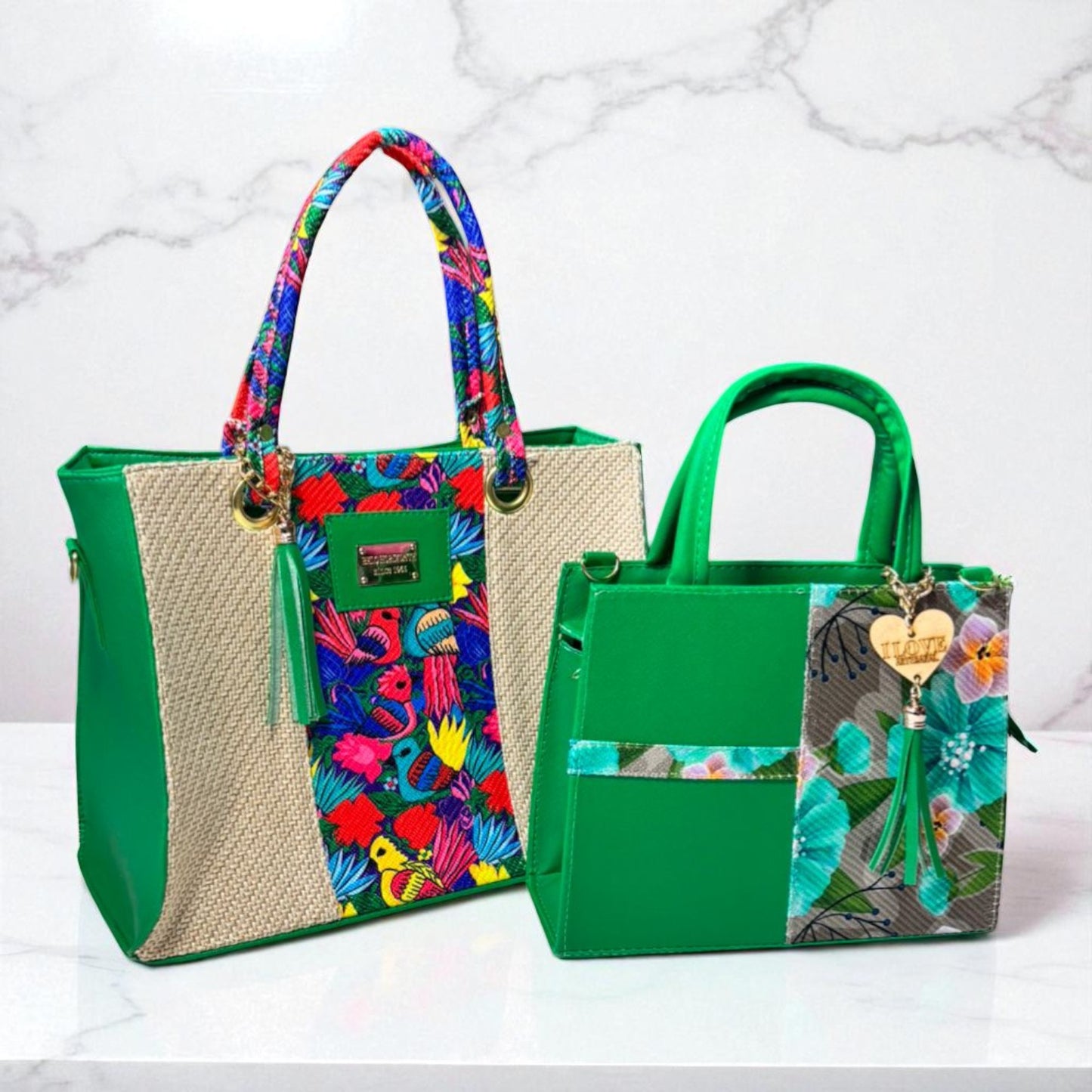 Dúo de bolsas de material sintetico alta caludad mamá e hija