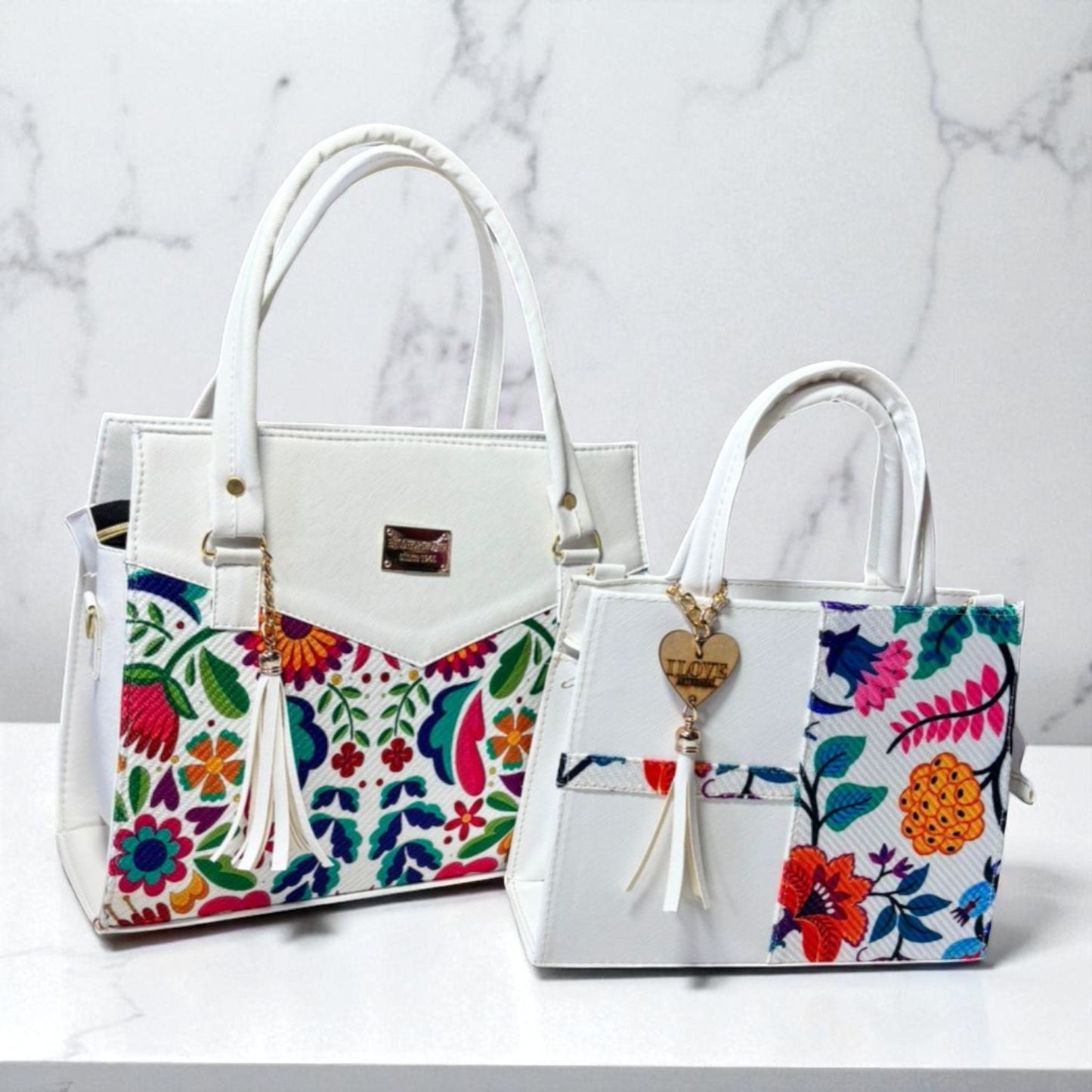 Dúo de bolsas de material sintetico alta caludad mamá e hija