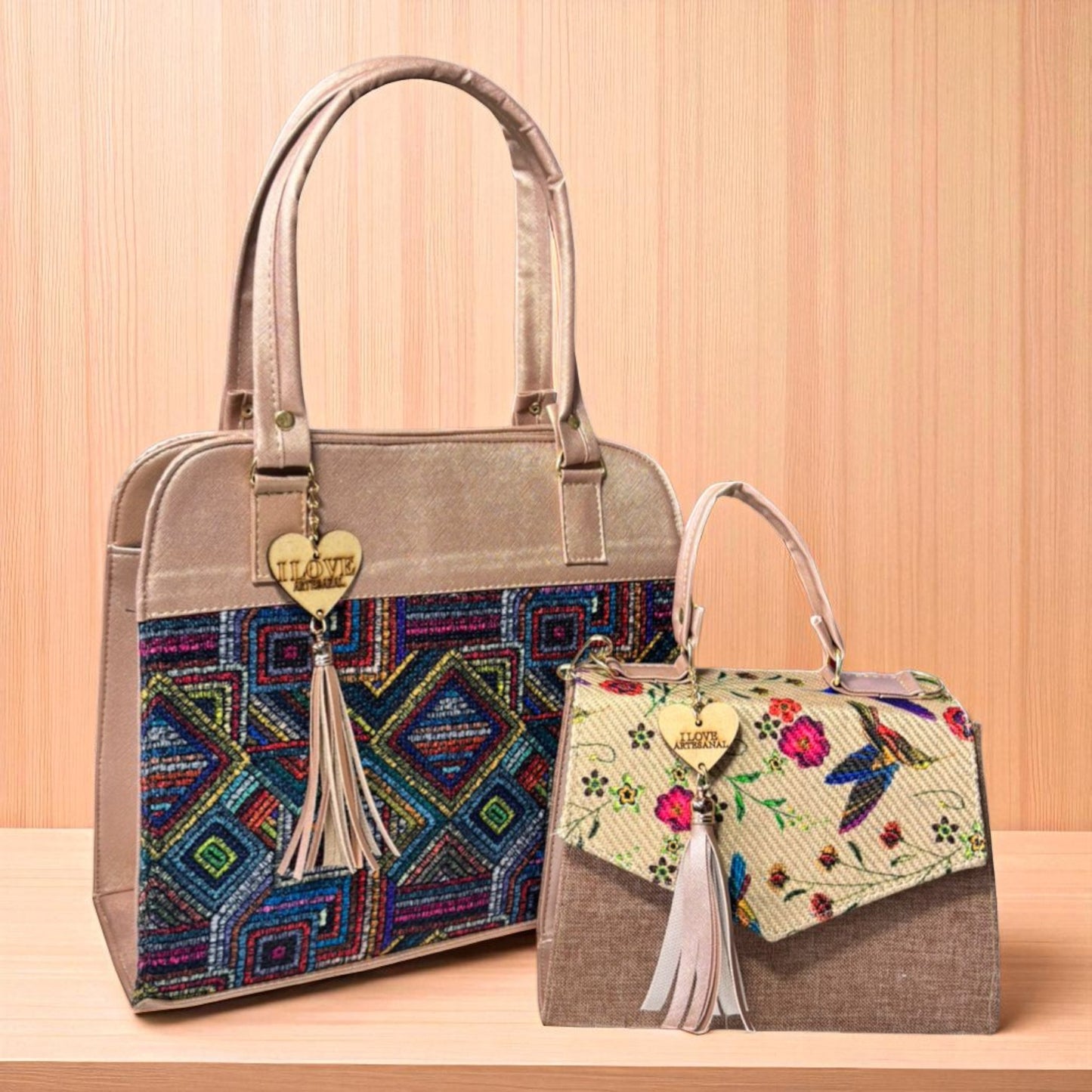 Dúo de bolsas sintéticas de alta calidad  mamá hija