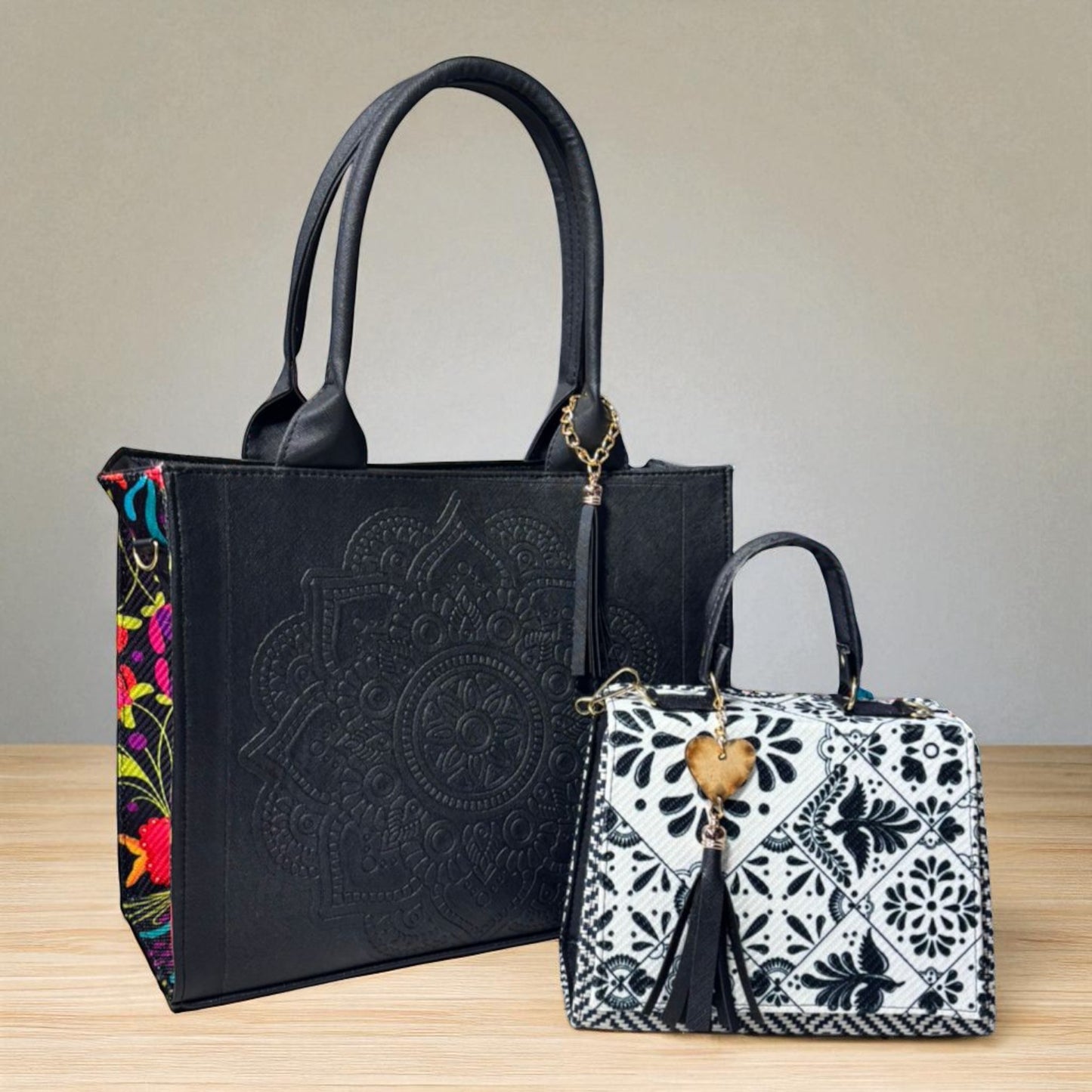 Dúo de bolsas sintéticas de alta calidad  mamá hija