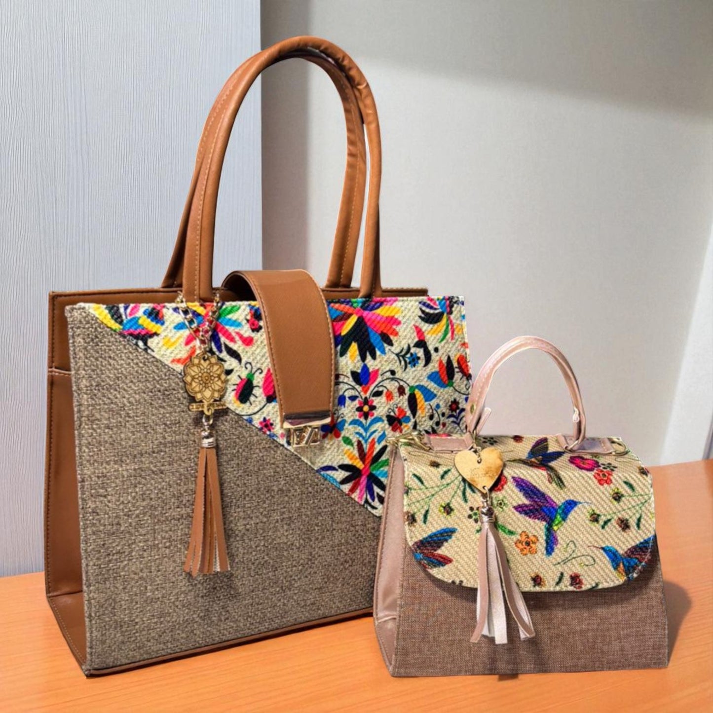 Dúo de bolsas sintéticas de alta calidad  mamá hija