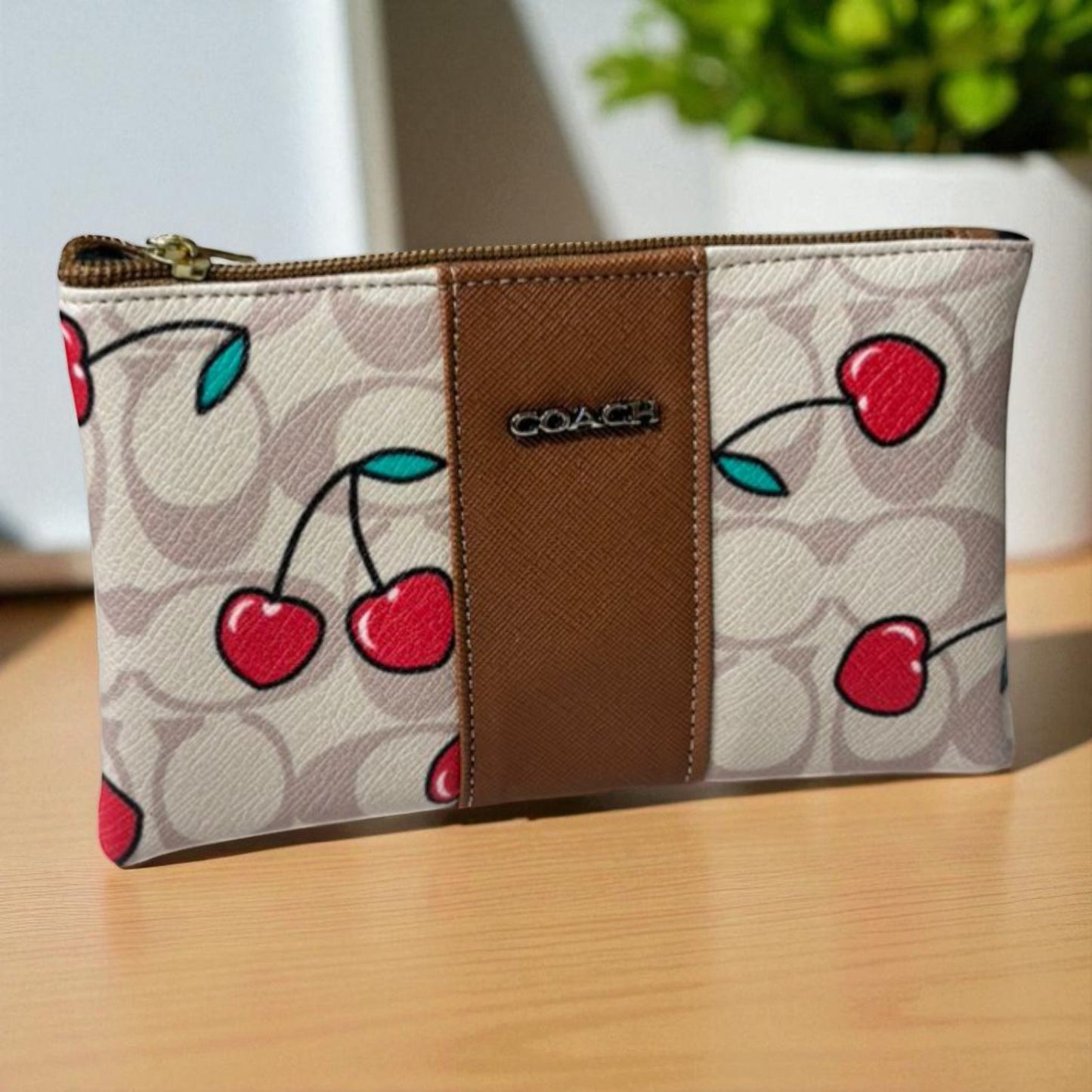 Monedero Extra Largo  Cereza 🍒 Estilo Premium | Elegante, Espacioso y Súper Práctico