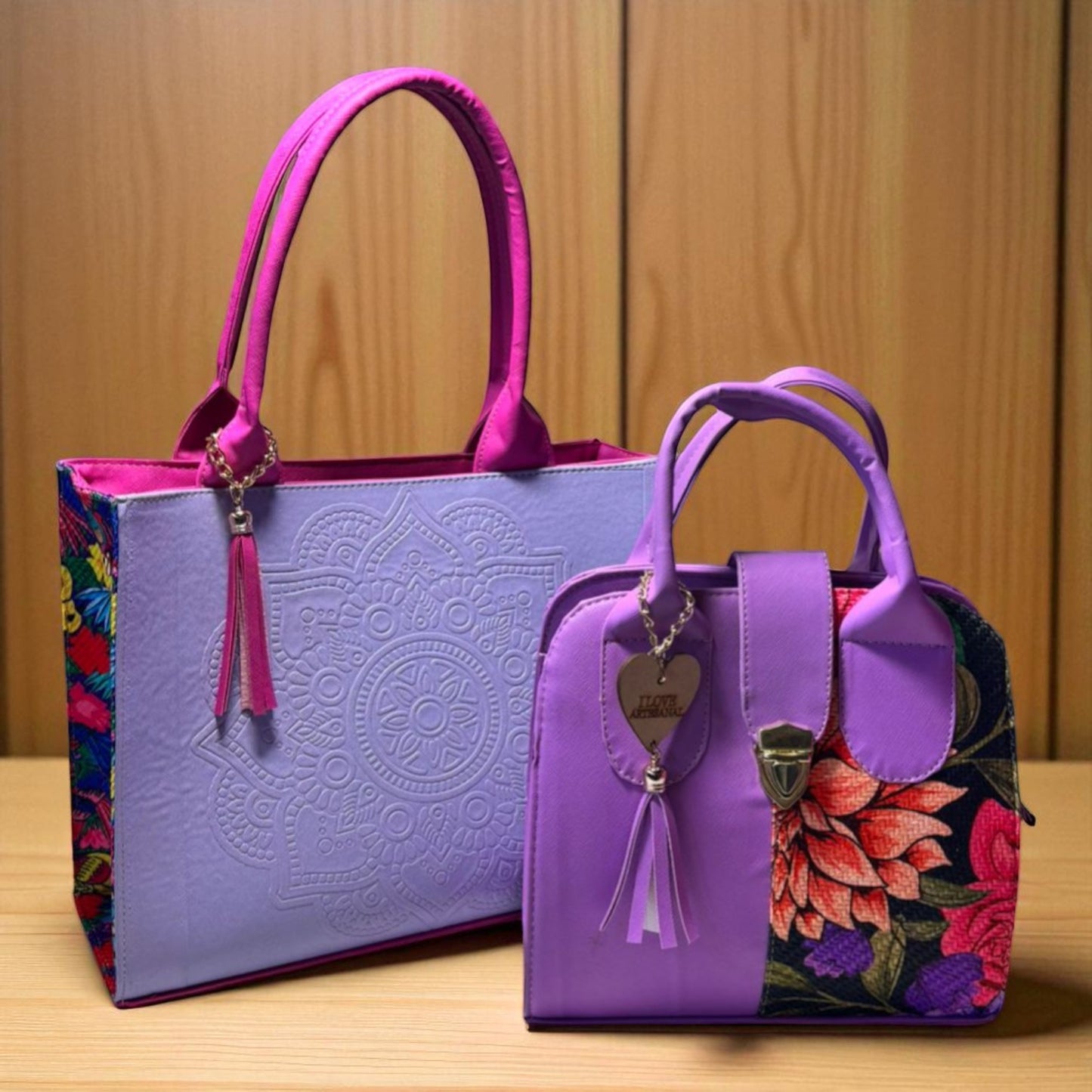 Dúo de bolsas sintéticas de alta calidad  mamá hija