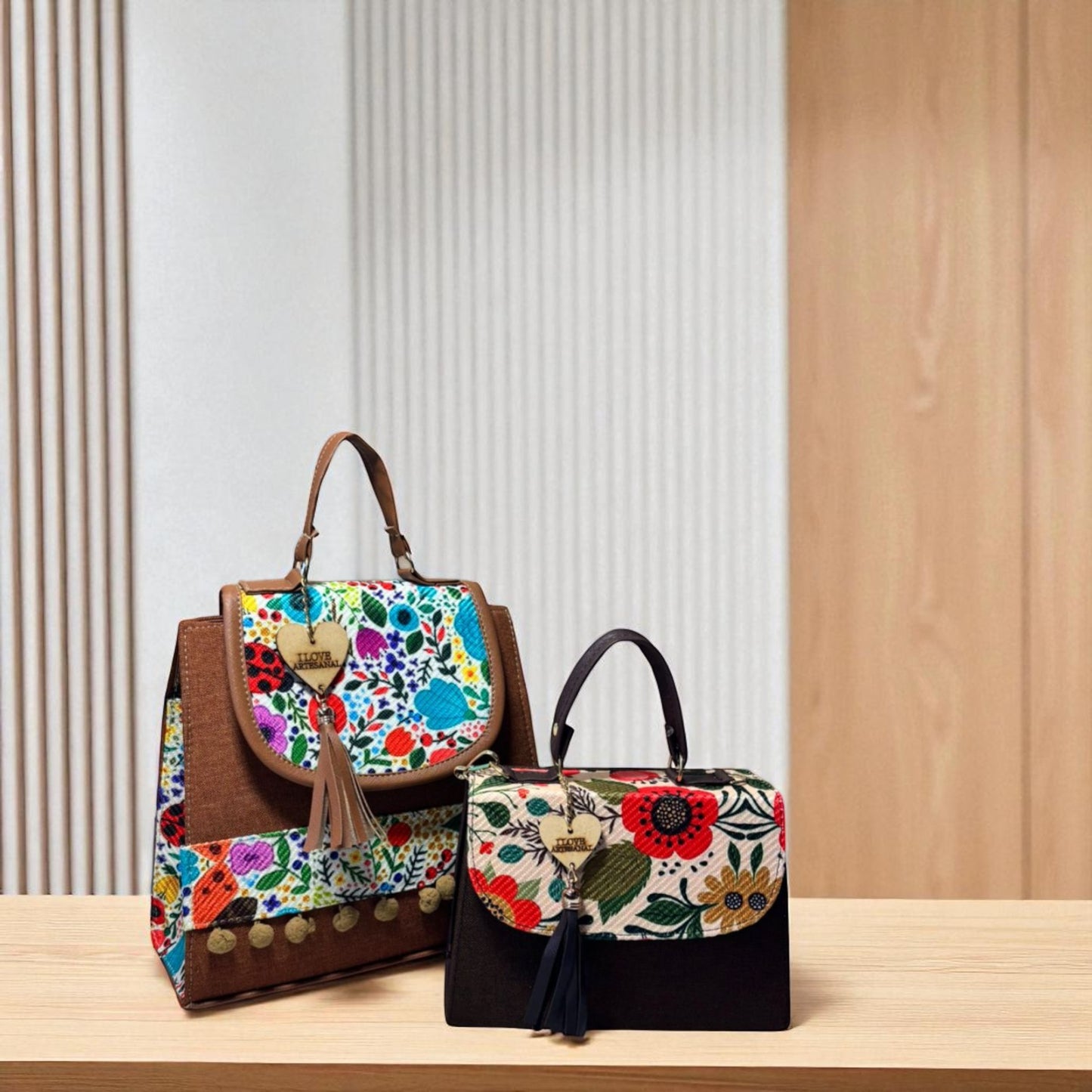 Dúo de bolsas sintéticas de alta calidad  mamá hija