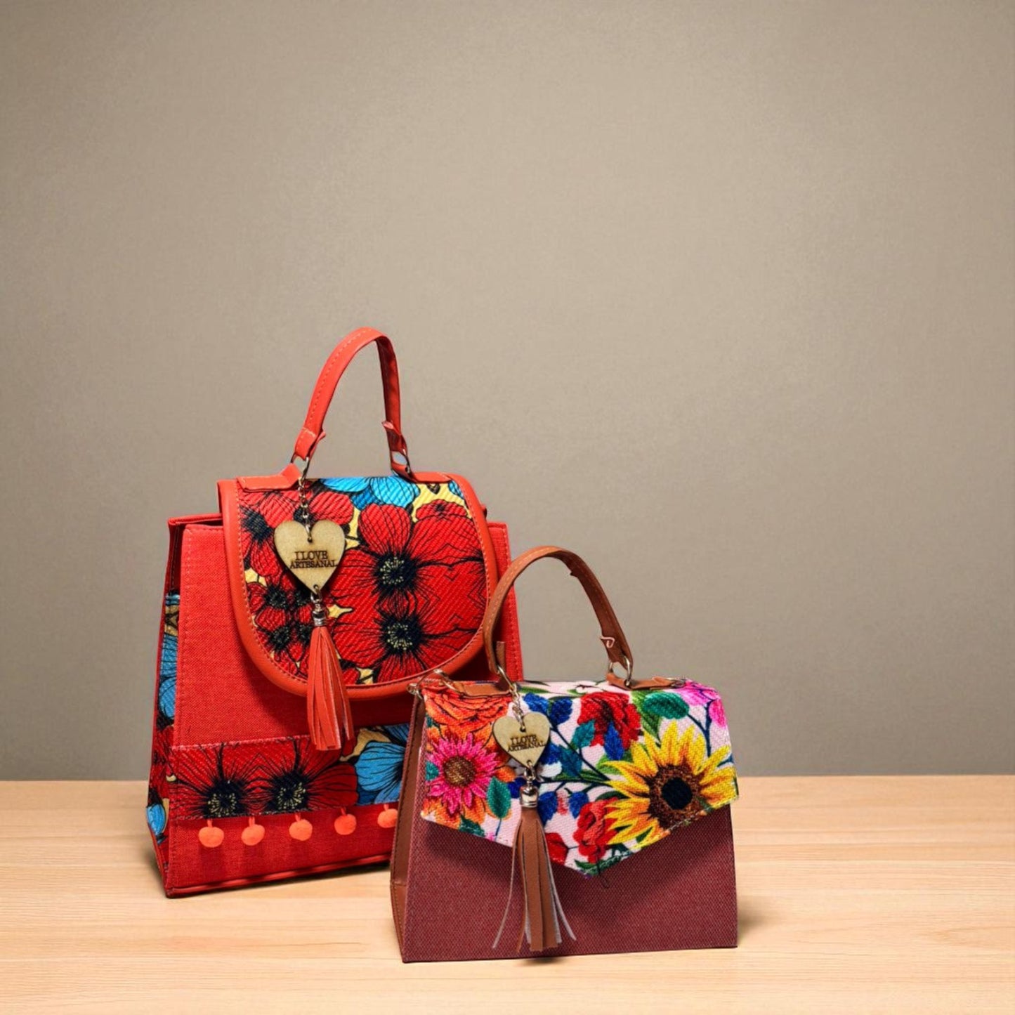 Dúo de bolsas sintéticas de alta calidad  mamá hija