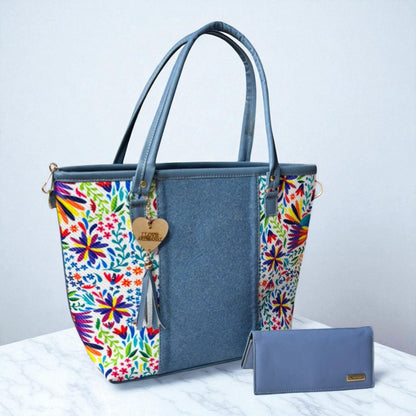 Bolsa artesanal BEATRIZ grande girasoles amarilla mujer elegante moderna resistente ideal regalo