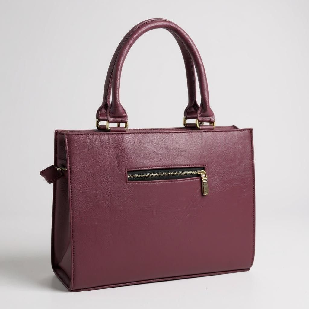 Bolsa de dama Catalina elegante lujo moderna grande cuero vegano premium negra