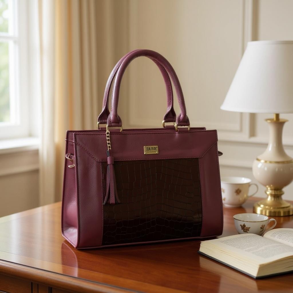 Bolsa de dama Catalina elegante lujo moderna grande cuero vegano premium negra