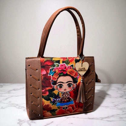 Bolsa de dama Ximena artesanal mexicana colores vivos sintética alta calidad duradera