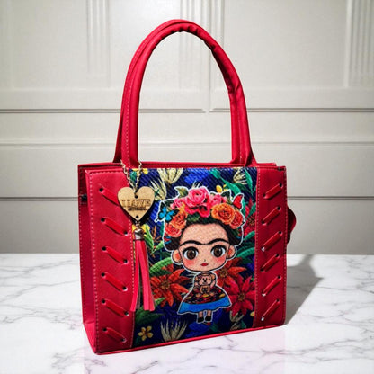 Bolsa de dama Ximena artesanal mexicana colores vivos sintética alta calidad duradera