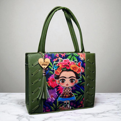 Bolsa de dama Ximena artesanal mexicana colores vivos sintética alta calidad duradera