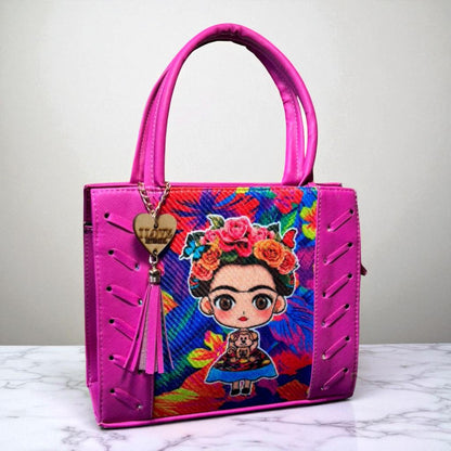 Bolsa de dama Ximena artesanal mexicana colores vivos sintética alta calidad duradera