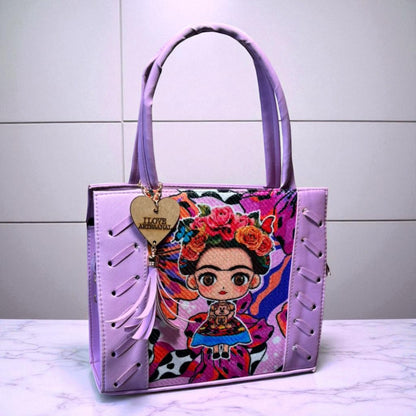 Bolsa de dama Ximena artesanal mexicana colores vivos sintética alta calidad duradera