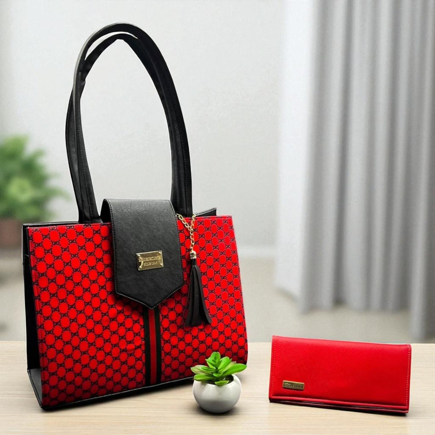 Bolsa negra BARBARA elegante para dama con diseño exclusivo, moderna, espaciosa e ideal revender