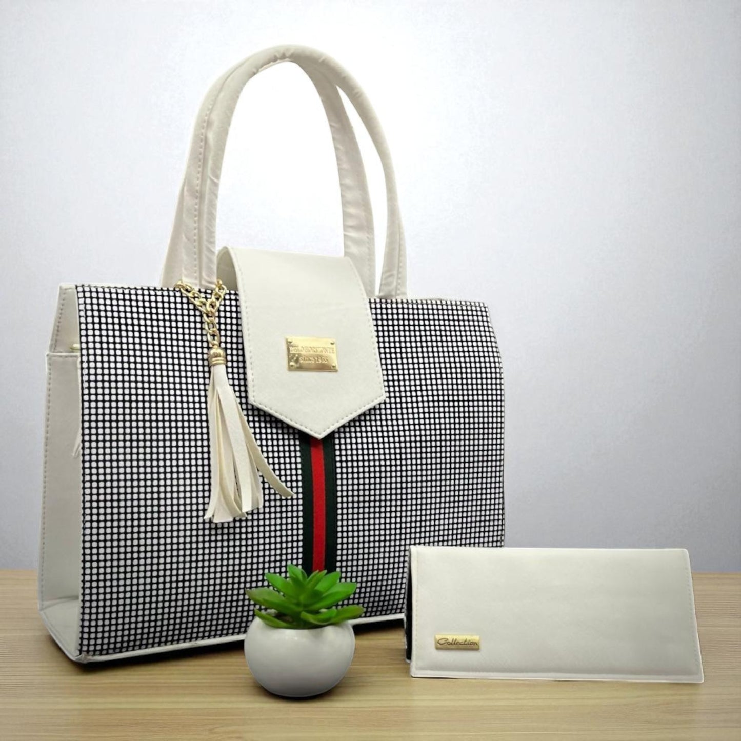 Bolsa negra BARBARA elegante para dama con diseño exclusivo, moderna, espaciosa e ideal revender