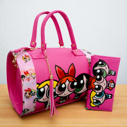 Bolsa de dama Personajes divertida moderna exclusiva morada sintética alta calidad duradera