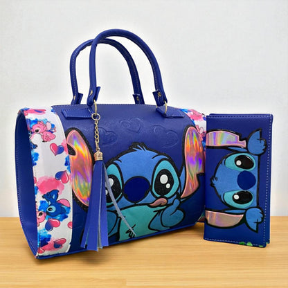 Bolsa de dama Personajes divertida moderna exclusiva morada sintética alta calidad duradera