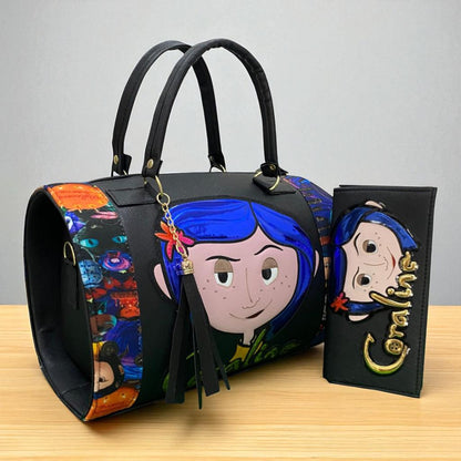 Bolsa de dama Personajes divertida moderna exclusiva morada sintética alta calidad duradera