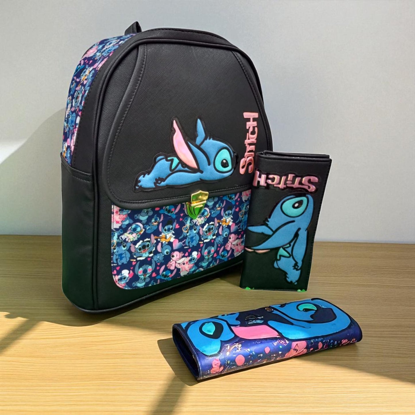 MOCHILA de dama Personajes divertida moderna exclusiva morada sintética alta calidad duradera