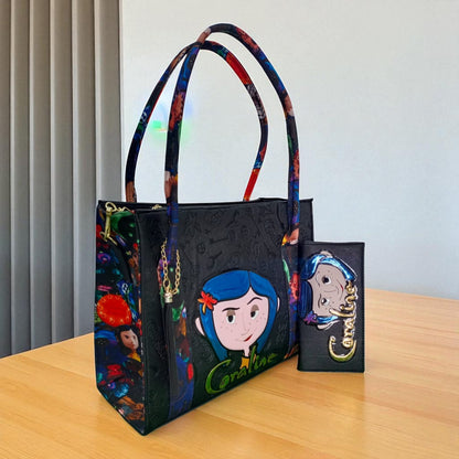 Bolsa de dama Personajes divertida moderna exclusiva morada sintética alta calidad duradera