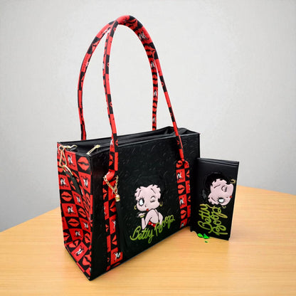 Bolsa de dama Personajes divertida moderna exclusiva morada sintética alta calidad duradera