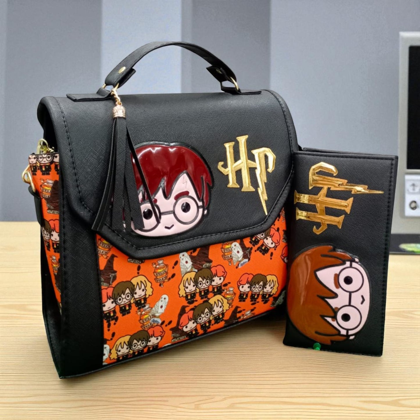 Bolsa de dama Personajes divertida moderna exclusiva morada sintética alta calidad duradera