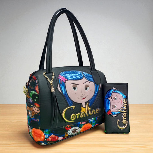 Bolsa de dama Personajes divertida moderna exclusiva morada sintética alta calidad duradera