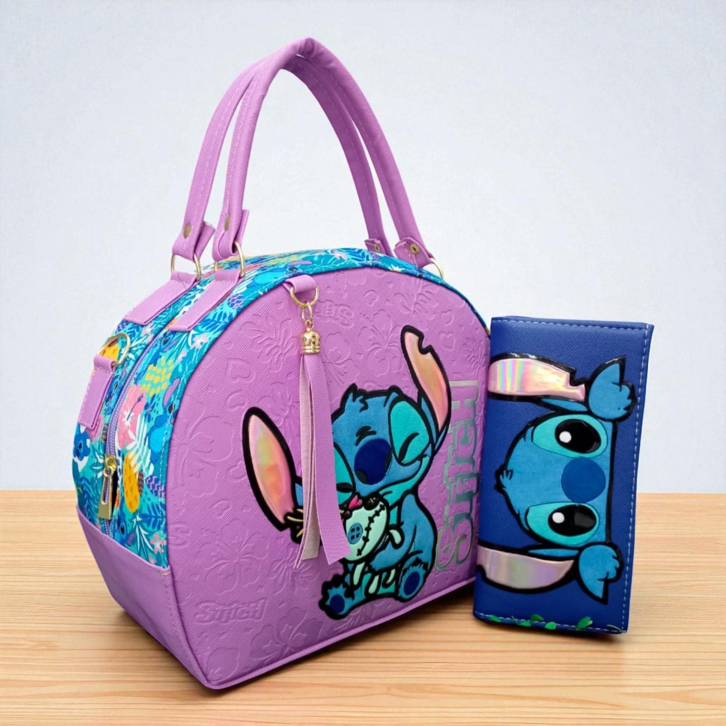 Bolsa de dama Personajes divertida moderna exclusiva morada sintética alta calidad duradera