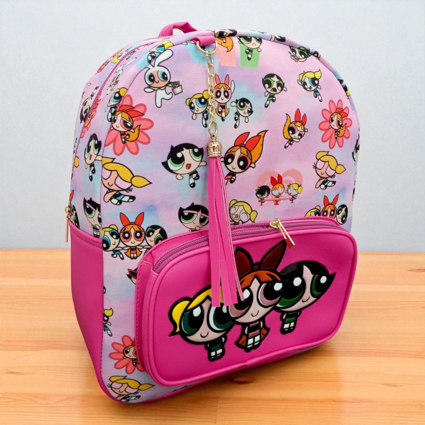 MOCHILA de dama Personajes divertida moderna exclusiva morada sintética alta calidad duradera