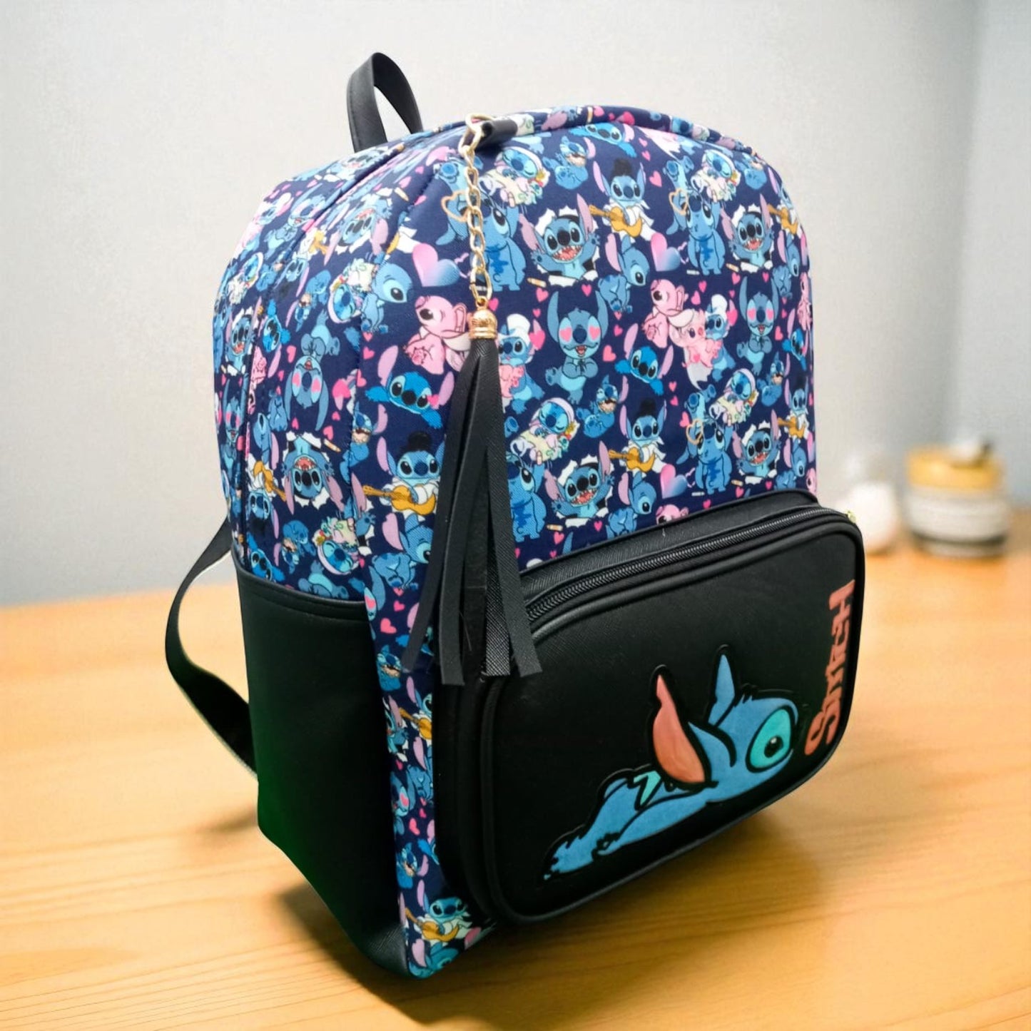 MOCHILA de dama Personajes divertida moderna exclusiva morada sintética alta calidad duradera