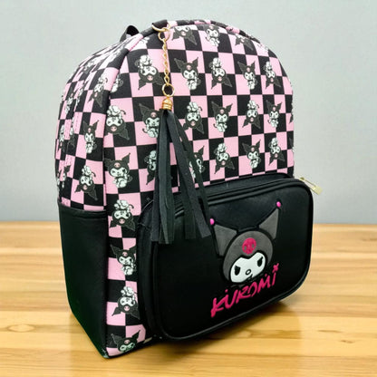 MOCHILA de dama Personajes divertida moderna exclusiva morada sintética alta calidad duradera