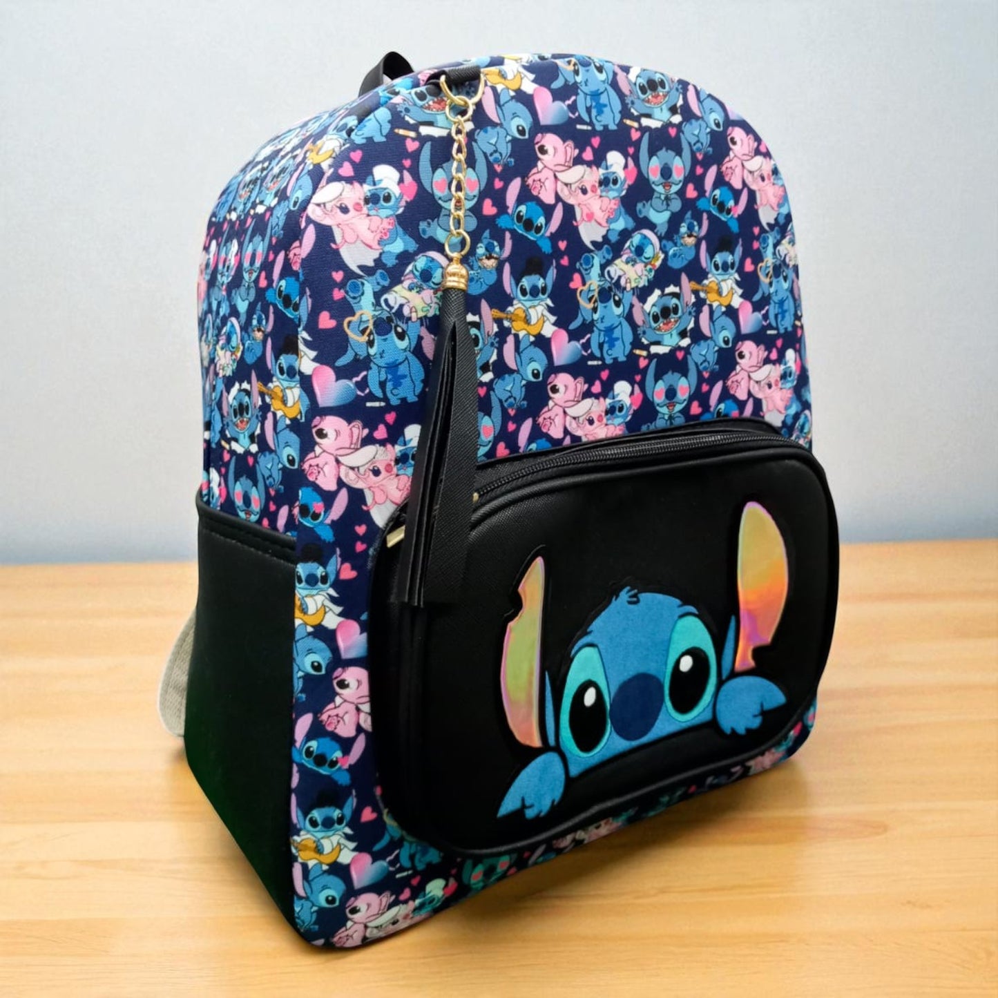 MOCHILA de dama Personajes divertida moderna exclusiva morada sintética alta calidad duradera