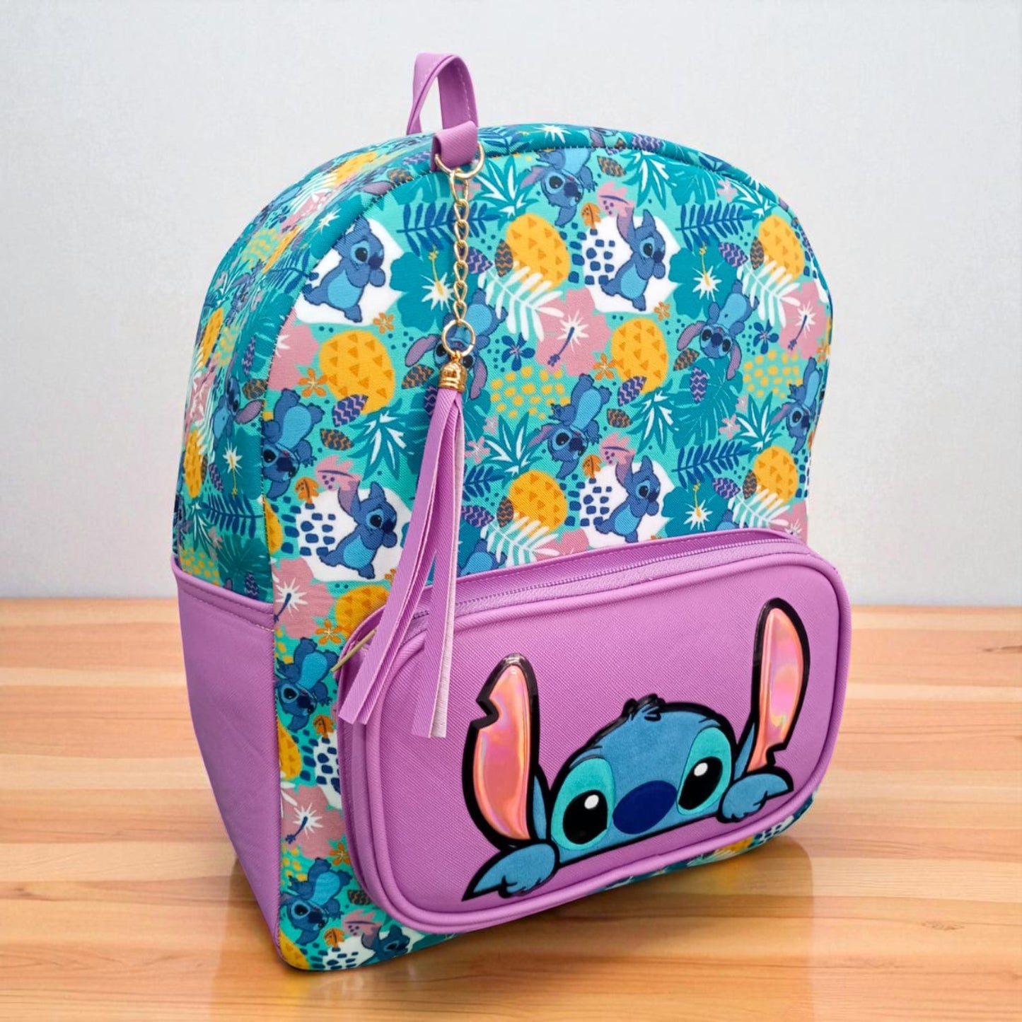 MOCHILA de dama Personajes divertida moderna exclusiva morada sintética alta calidad duradera