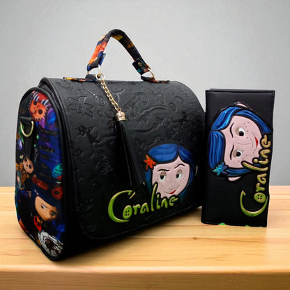 Bolsa de dama Personajes divertida moderna exclusiva morada sintética alta calidad duradera