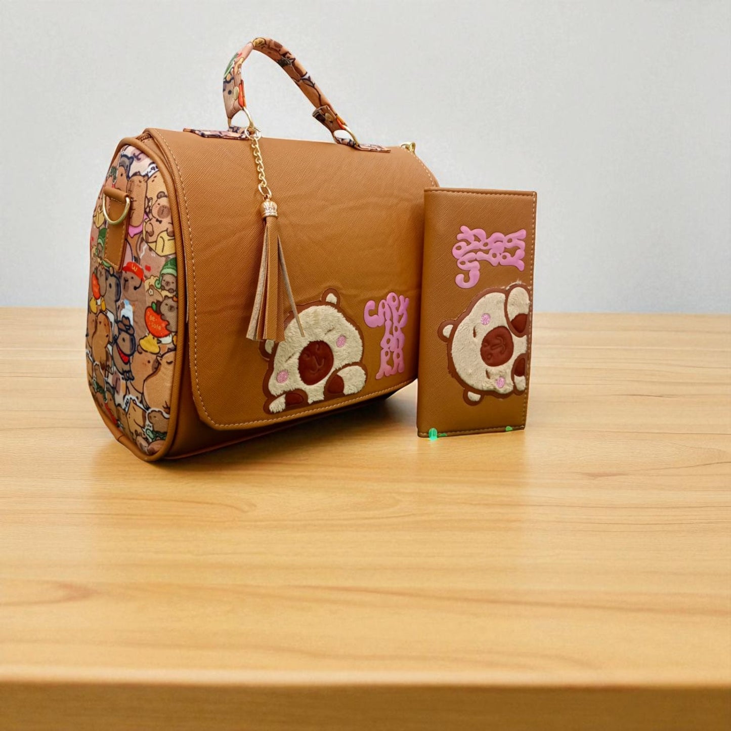 Bolsa de dama Personajes divertida moderna exclusiva morada sintética alta calidad duradera