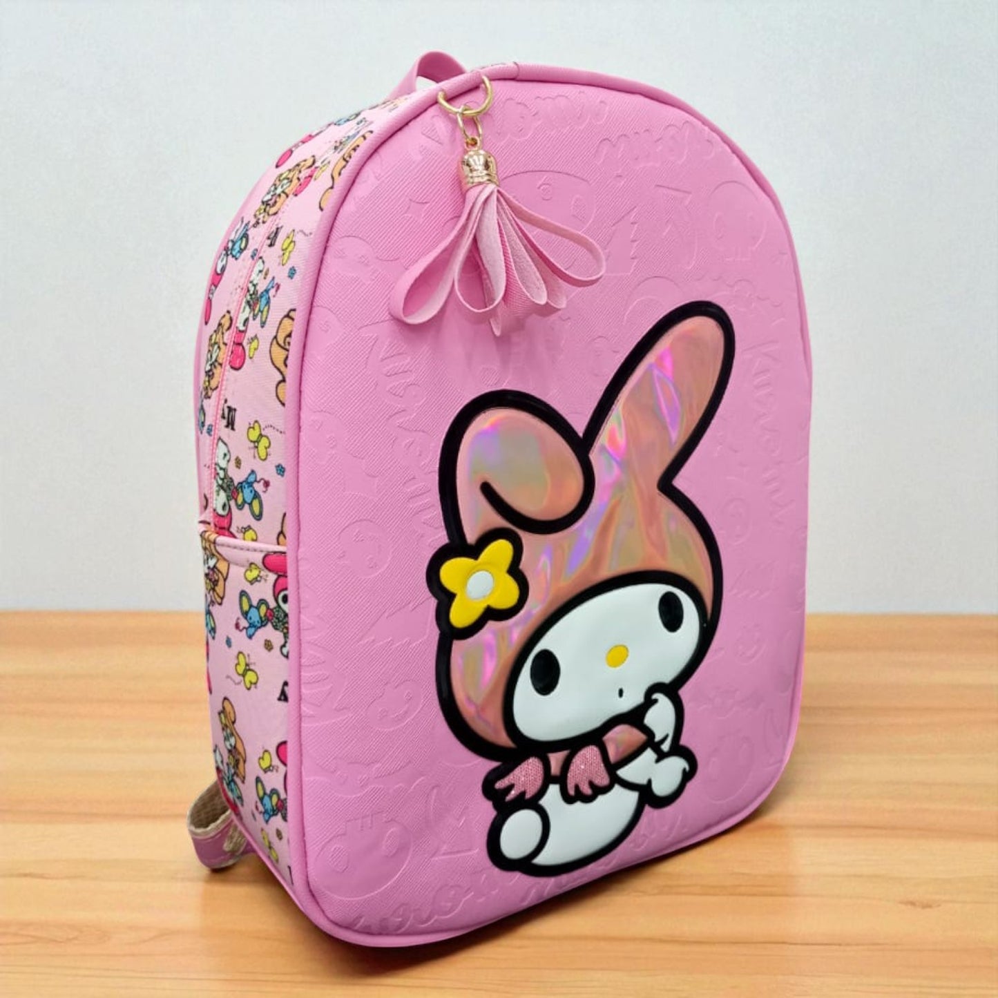 MOCHILA de dama Personajes divertida moderna exclusiva morada sintética alta calidad duradera