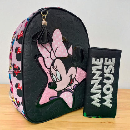 MOCHILA de dama Personajes divertida moderna exclusiva morada sintética alta calidad duradera