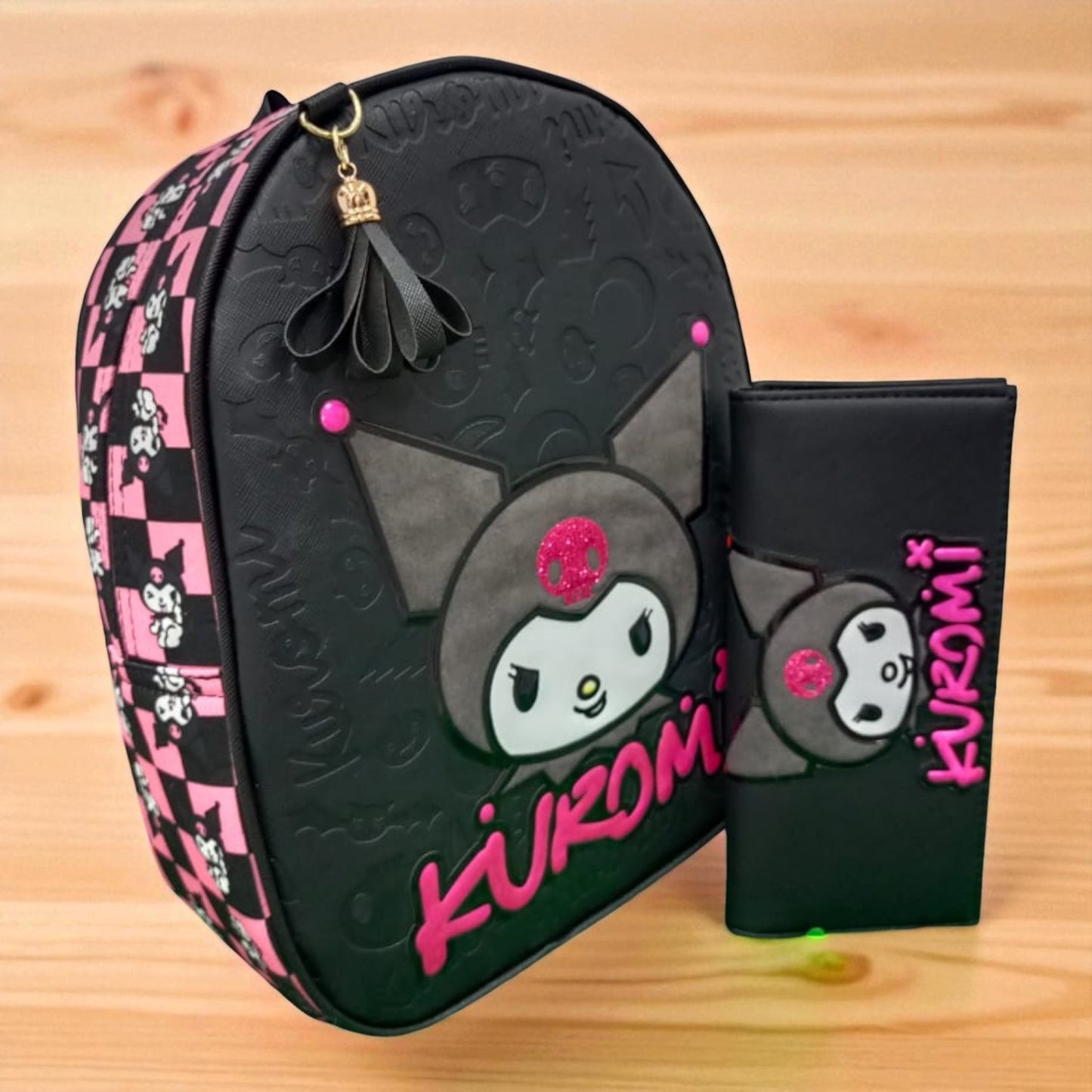 MOCHILA de dama Personajes divertida moderna exclusiva morada sintética alta calidad duradera