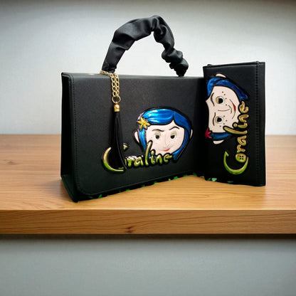 Bolsa de dama Personajes divertida moderna exclusiva morada sintética alta calidad duradera