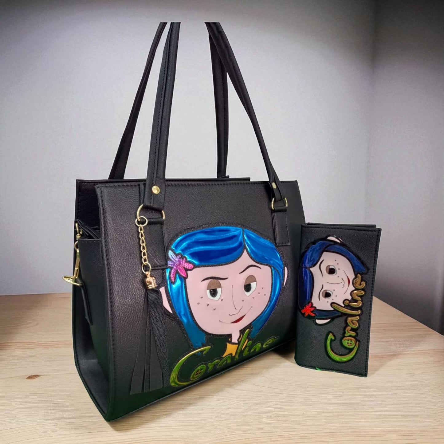 Bolsa de dama Personajes divertida moderna exclusiva morada sintética alta calidad duradera