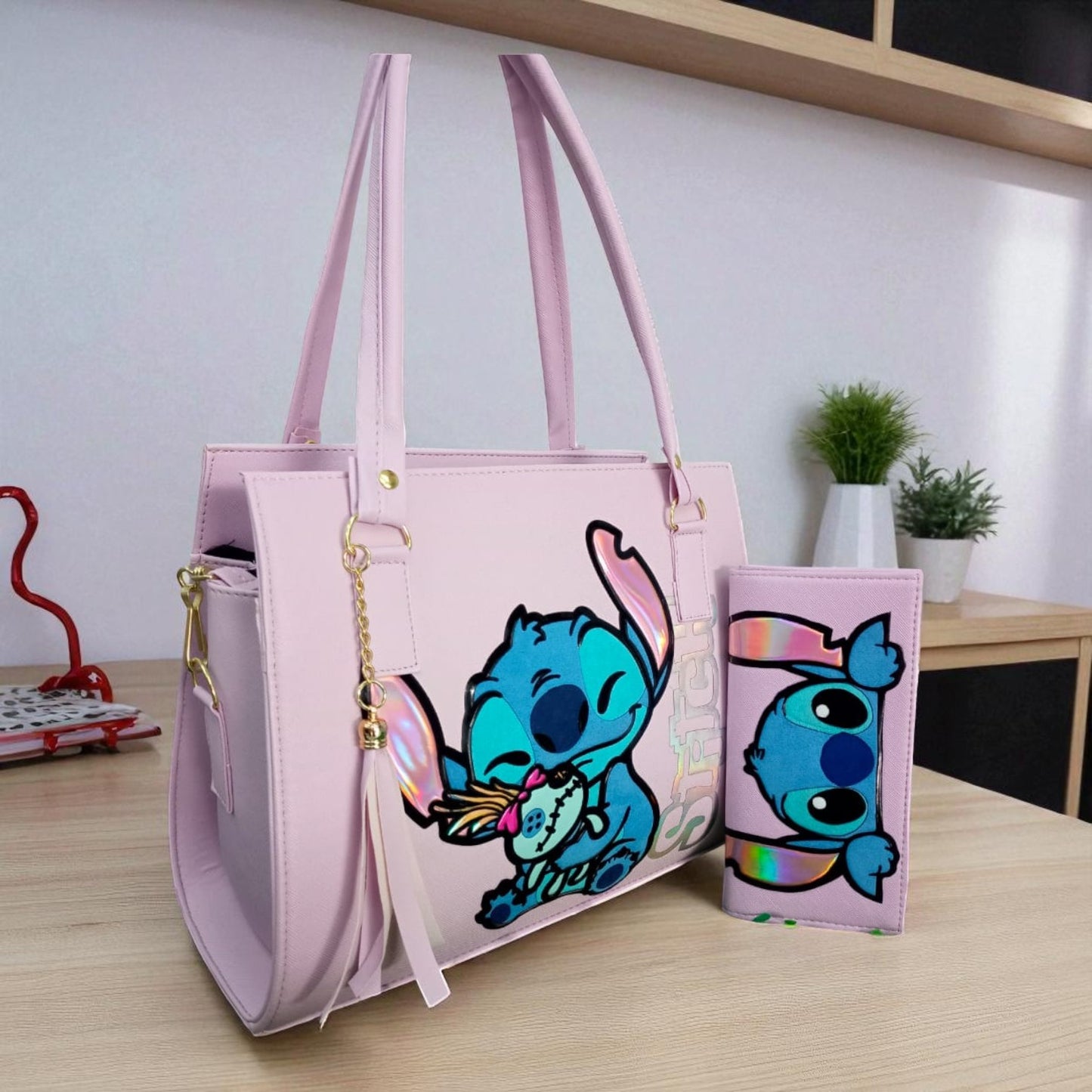 Bolsa de dama Personajes divertida moderna exclusiva morada sintética alta calidad duradera